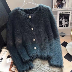 Knitted Cardigan Sweater Coat For Women Autumn And Winter Thickened - Otaj Gifts