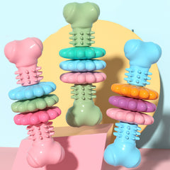 Dog Chew Toy Dog Bone Type  Dogs Teeth Cleaning Toys Indestructible TPR Bone Chewing Bite Resistant Teething Toys  Pet Products - Otaj Gifts