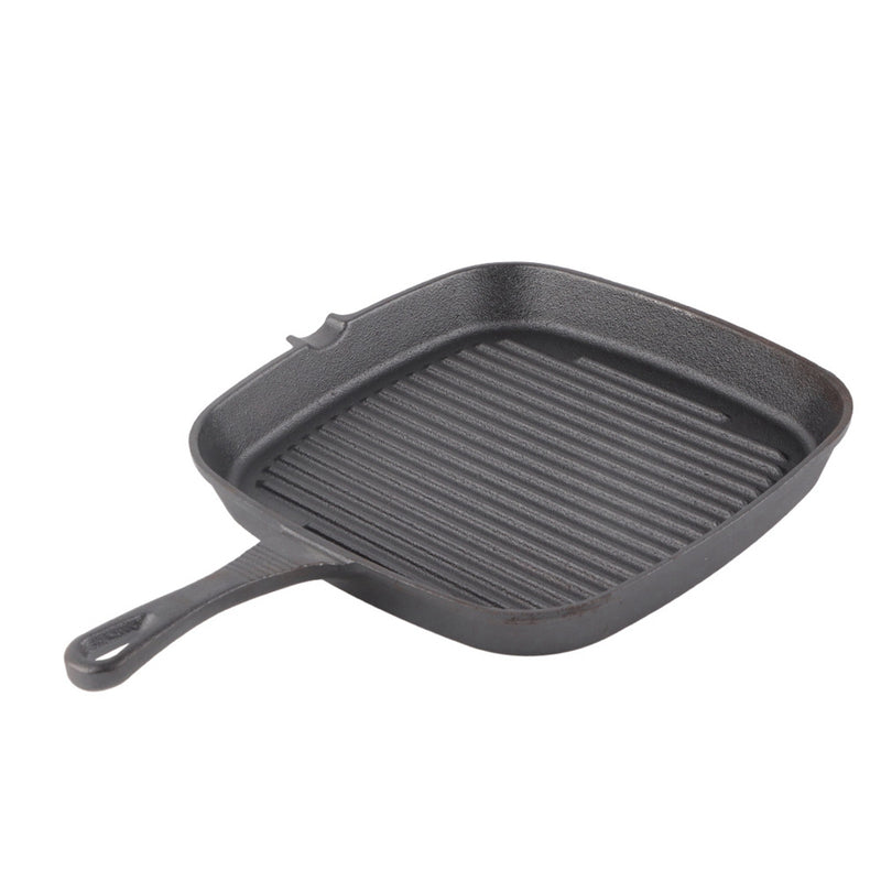Cast Iron Steak Frying Pan Food Meals Gas Induction Cooker Cooking Pot Kitchen Cookware - Otaj Gifts