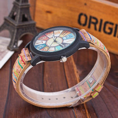 Casual Vintage Leather Women Quartz Wrist Watch Gift Clock - Otaj Gifts