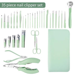 35pcs Manicure Set Personal Care Toenail Clippers Professional Nail Clipper - Otaj Gifts