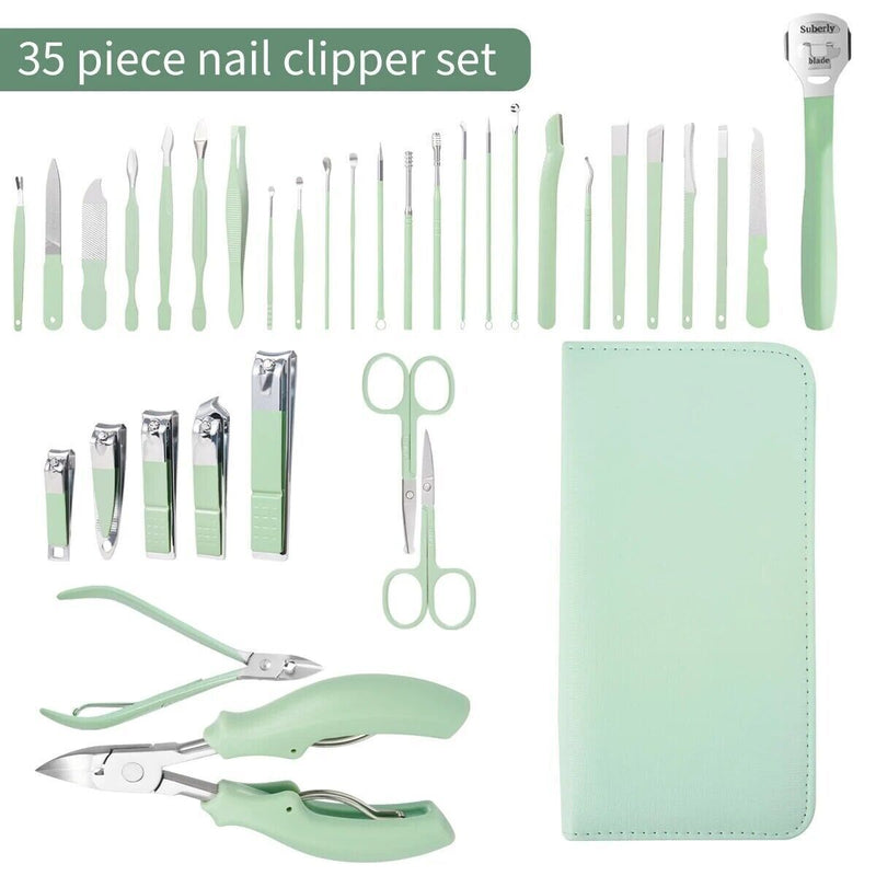 35pcs Manicure Set Personal Care Toenail Clippers Professional Nail Clipper - Otaj Gifts
