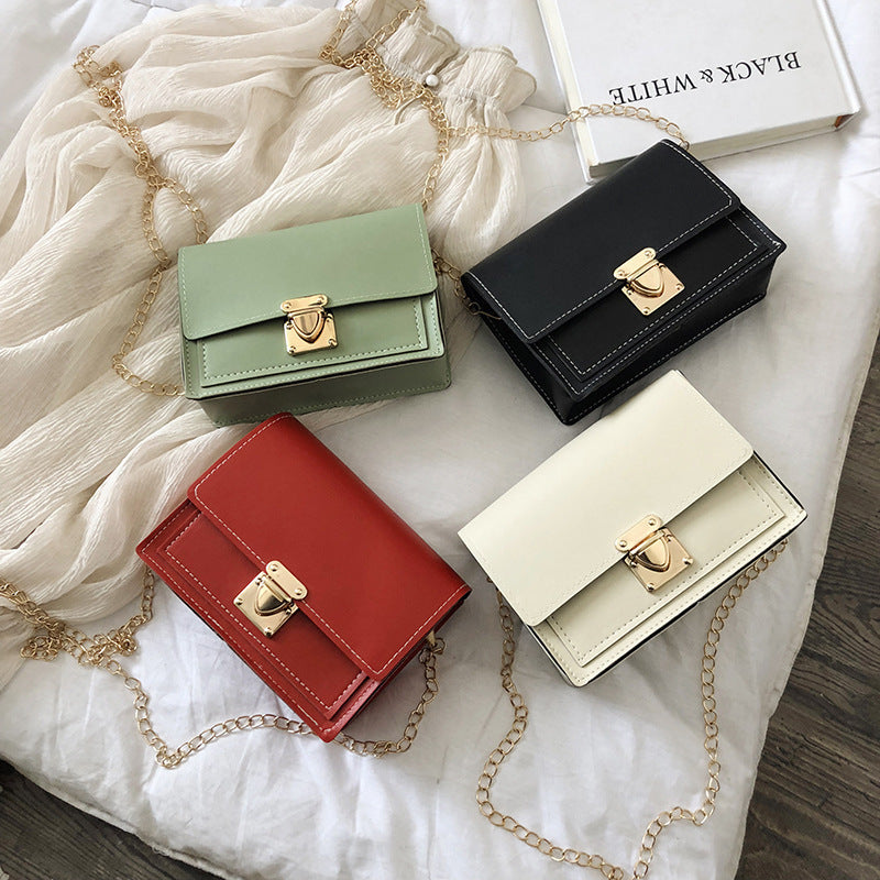 Ladies Fashion Simple Chain Small Square Bag - Otaj Gifts