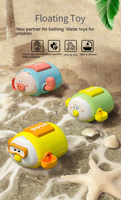 Children's Bath Toys Cartoon Clockwork Bath Water Toys - Otaj Gifts