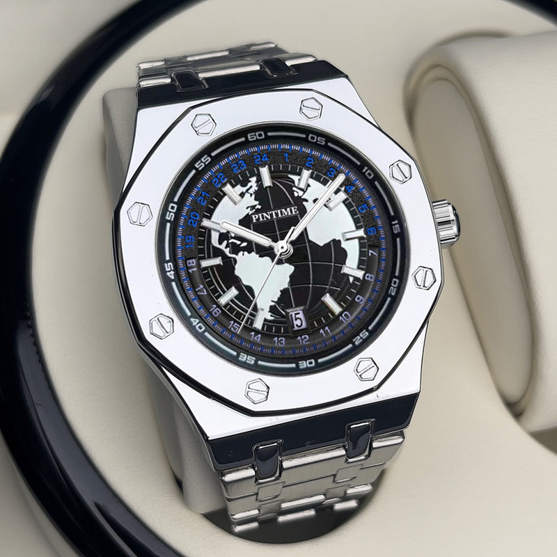 Men's Watch Waterproof Luminous Steel Strap Quartz - Otaj Gifts