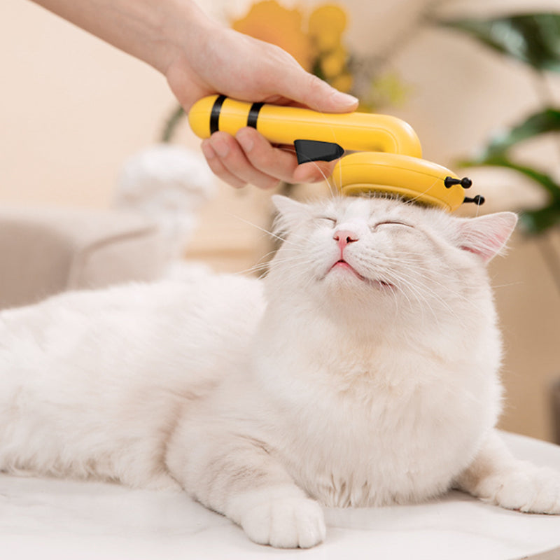 Little Bee Pet Needle Comb Cat Comb One Button Washing Artifact Pet Comb Hair Removal Pet Washing Brush Little Bee Pet Hair Removal Brush Comb - Gentle And Effective Grooming Tool For Dogs And Cats - Otaj Gifts