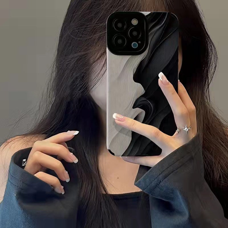 Wave Pattern Veneer Phone Case - Otaj Gifts