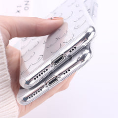 Face art line color painting mobile phone case - Otaj Gifts