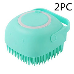 Silicone Dog Bath Massage Gloves Brush Pet Cat Bathroom Cleaning Tool Comb Brush For Dog Can Pour Shampoo Dog Grooming Supplies - Otaj Gifts