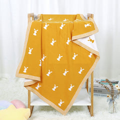 Baby Cartoon Knitted Cotton Cute Windproof Blanket - Otaj Gifts
