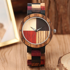 Full color wooden creative digital watch - Otaj Gifts