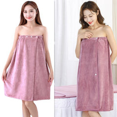Bath Wrap Towel High Absorbency Soft Double Button Breathable Colorfast Adjustable Tightness for Gym Beach Pool - Otaj Gifts