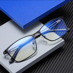 Fashion Glasses Frame Male Metal Anti-Blue Glasses Half Frame Glasses Frame - Otaj Gifts