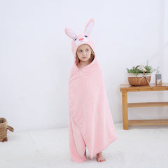 Coral Fleece Animal Cloak Absorbent Soft Bath Towel For Children - Otaj Gifts