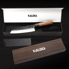 8 Inch Gyuto Knife - Professional Japanese Chef Knife - 3 Layers 9CR18MOV High Carbon Steel - Hand Hammered Blade Kitchen Knife - Otaj Gifts