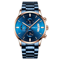 CRRJU six-pin steel band solid men's personalized watch - Otaj Gifts