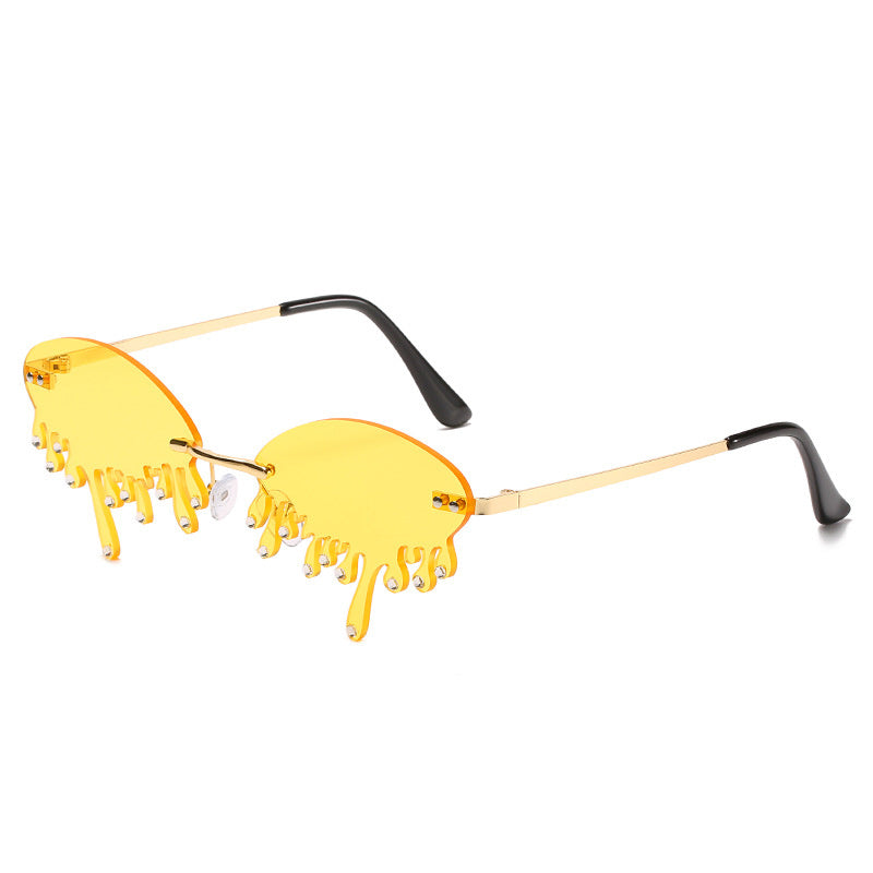 Sunglasses Personality Tear-shaped Visor Glasses - Otaj Gifts