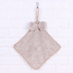 Coral velvet bow absorbent towel - Otaj Gifts