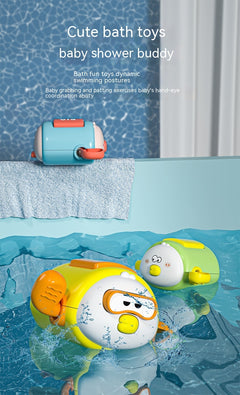 Children's Bath Toys Cartoon Clockwork Bath Water Toys - Otaj Gifts