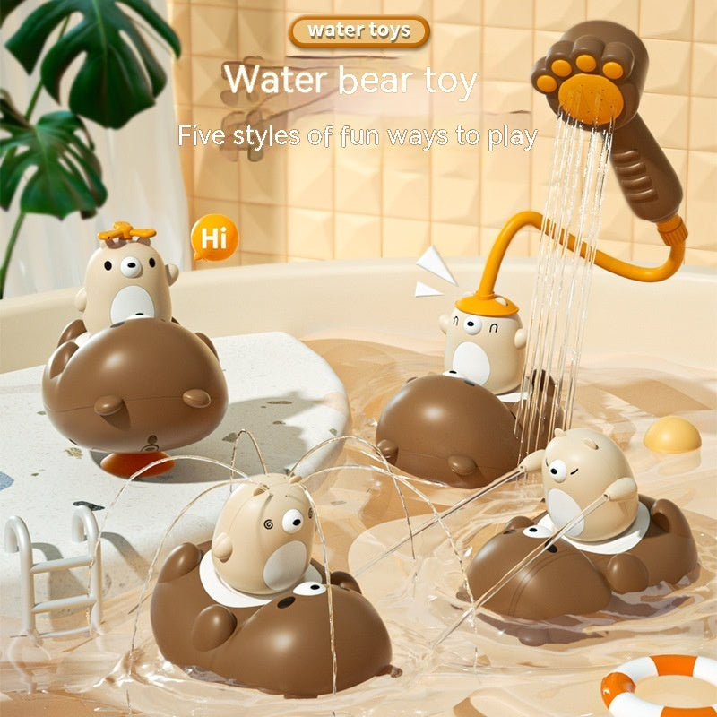 Infant Electric Rotating Bear Water Spray Shower Baby's Bathroom Floating Animal Bath Toys - Otaj Gifts