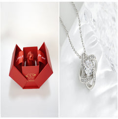 Metal Rose Lifting Jewelry Box Ring Storage Box - Otaj Gifts