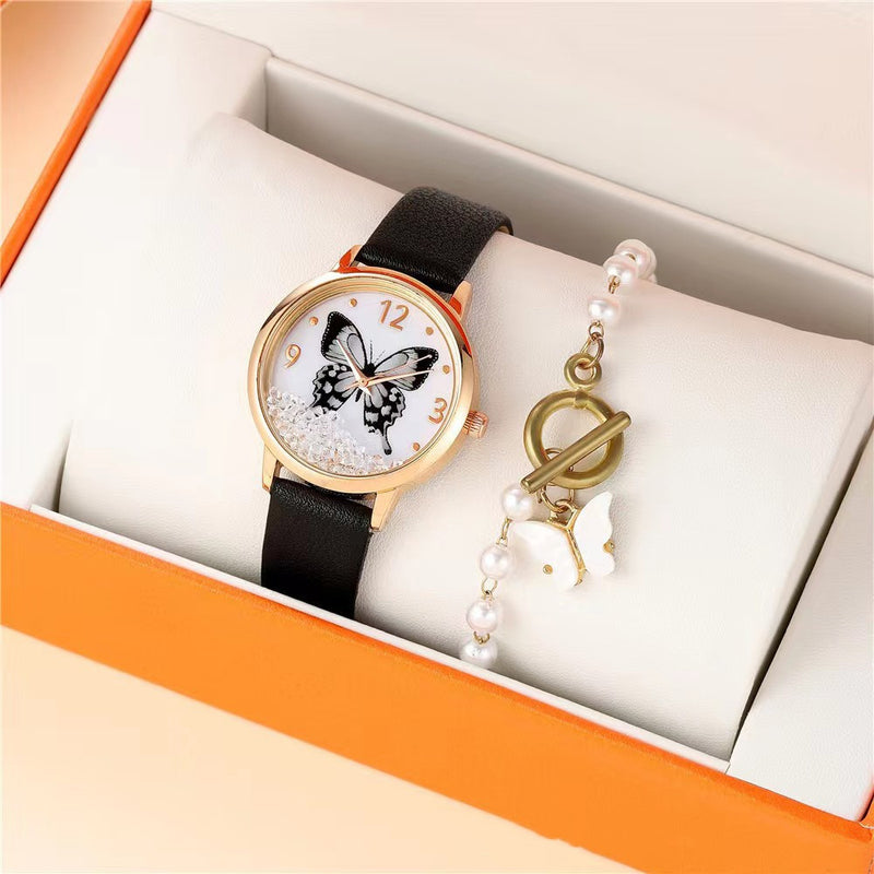 Women's Fashion Numbers Rhinestone Butterfly Quartz Watch - Otaj Gifts