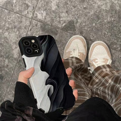 Wave Pattern Veneer Phone Case - Otaj Gifts