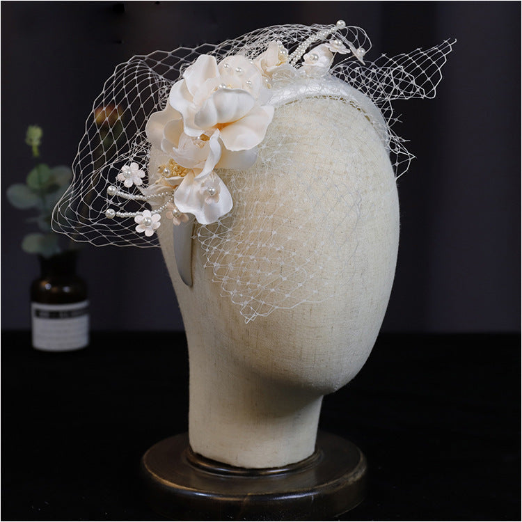 Gradient Satin Petal Mesh Hairband - Otaj Gifts