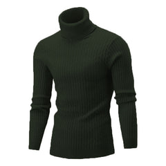 Men's Sweater Casual Retro Twisted Flower Turtleneck Knitting - Otaj Gifts