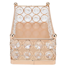 Cake Display Stand Golden Finish Rectangular Light Weight Exquisite Snacks Desserts Crystal Tray Holder - Otaj Gifts