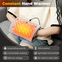 Electric Heating Pad Hand Warmer Heating Muff For Hands USB Plug In Muff Heated Hand Warmer Electric Winter Autumn Keeps Hands Warm Portable Warm Winter Hand Heater For Home Room Warming Blanket - Otaj Gifts