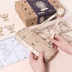 Robotime DIY Wooden Rotatable Ferris Wheel Model With Playing Music Toys For Children Birthday TGN01 - Otaj Gifts