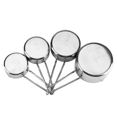 8pcs set Stainless Steel Measuring Cups&Spoons Kit Sugar Coffee Milk Kitchen Gadget Baking Tool - Otaj Gifts