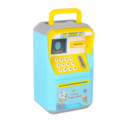 Mini Bank ATM Machine Simulation Face Recognition ATM Machine Money Storage Bank Educational Toys Blue - Otaj Gifts