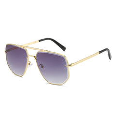 Fashion Square Metal Double Beam Sun Glasses - Otaj Gifts