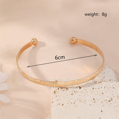 Metal Twist Geometric Knot Winding Hollow Open-end High-grade Light Luxury Personality Fashion Ladies' Bracelet - Otaj Gifts
