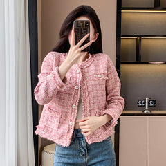 Classic Style Tweed Cardigan Coat For Women - Otaj Gifts