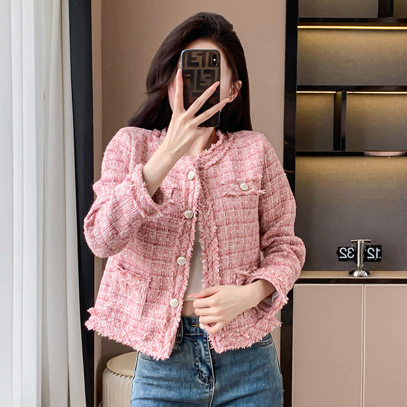 Classic Style Tweed Cardigan Coat For Women - Otaj Gifts