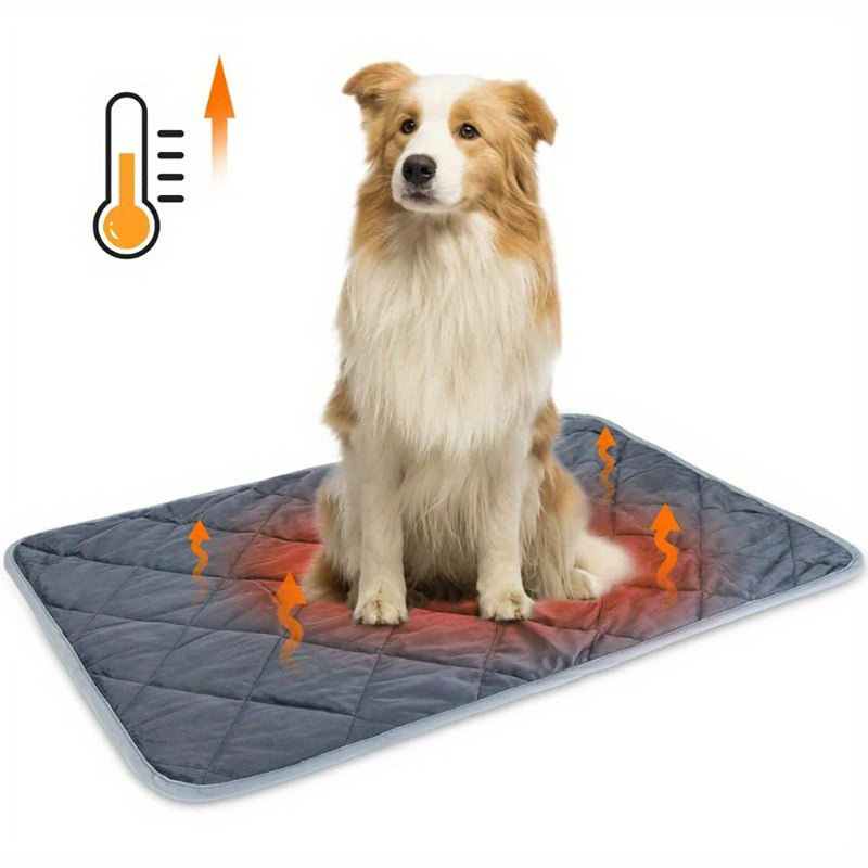 Cat Dog Non-Slip Mat, Extra Warm Thermal Pet Pad Self-Heating Cat Mat Warm Thermal Pet Pad Washable Dog Crate Pad Heat Dog Cat Bed Mat Blanket Non-Slip - Otaj Gifts