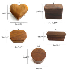 Walnut Couple Wedding Ring Box Wedding Heart - Otaj Gifts