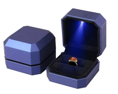 LED Wedding Ring Box Jewelry Display Storage Showcase - Otaj Gifts