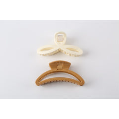 Fashionable Korean Hair Accessories Simple Cross Design Big Grip Hair Clip Solid Color Plastic Hair Clip - Otaj Gifts
