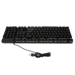 Gaming Keyboard Wired 104 Keys Ergonomic Backlight USB Keyboard for for Home Office Laptop Work GamingBlack - Otaj Gifts