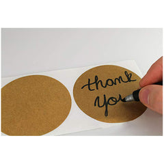 500Pcs Kraft Paper Labels Round Self Adhesive Stickers Baking Bag Labels - Otaj Gifts