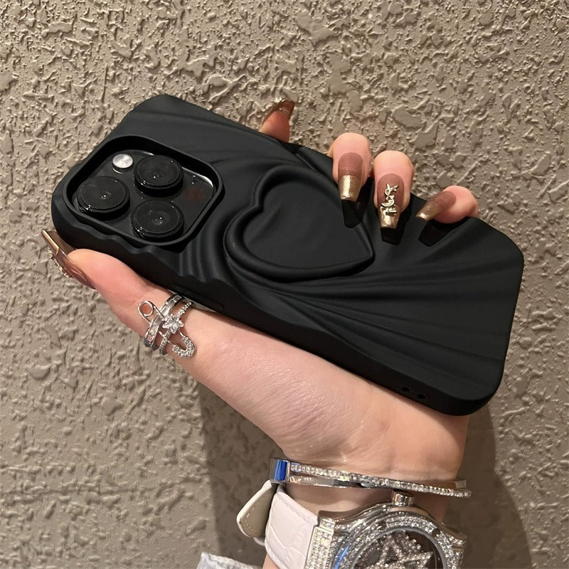 Creative Pleated Love Phone Case - Otaj Gifts