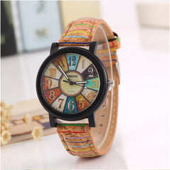 Casual Vintage Leather Women Quartz Wrist Watch Gift Clock - Otaj Gifts