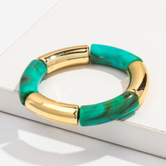 Fashion Bracelet Acrylic Gold Powder Plus Gold Ladies - Otaj Gifts