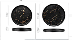 Nordic Style Marble Plate Household Ceramic Dish - Otaj Gifts