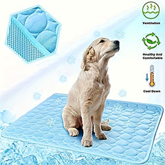 Dog Cooling Mat Cooling Pad For Pets Chilly Pad For Kennels, Crates, Cars, Indoor & Outdoor Ice Silk Mat Cooling Blanket Cushion Non-Toxic Breathable Sleep Bed Beach - Otaj Gifts