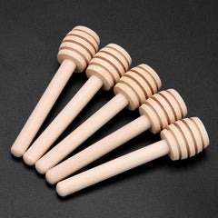 24Pcs Wooden Honey Dripper Stick Server Jam Syrup Drizzler Stirring Rod Kitchen Gadgets (8cm) - Otaj Gifts